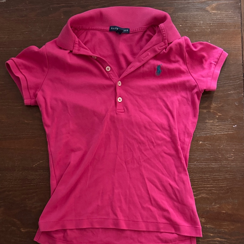 Ralph Lauren Hot Pink womens Polo with Embroidered Pony